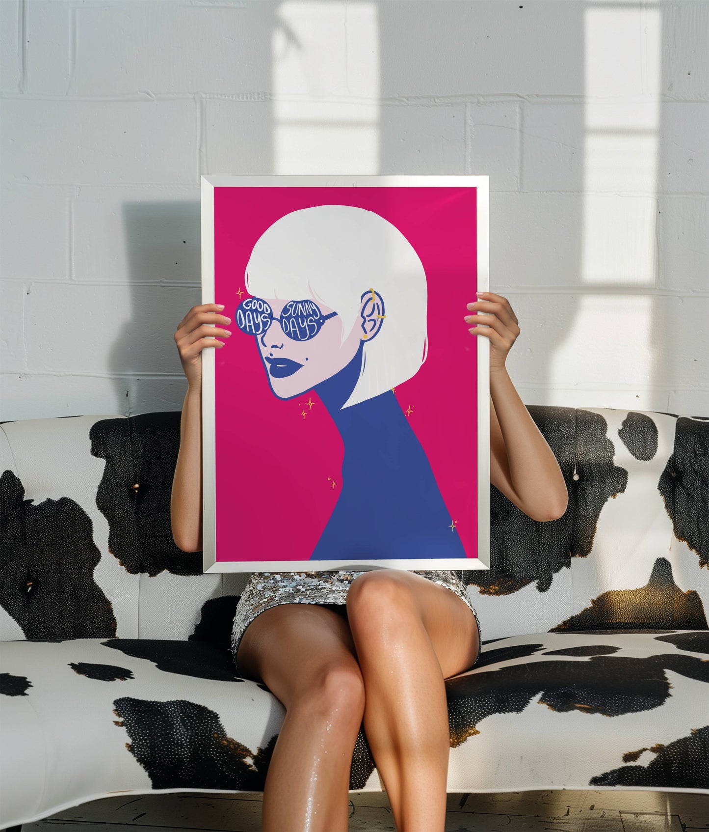 Sunny Days Sunglasses Pink, digital wall art