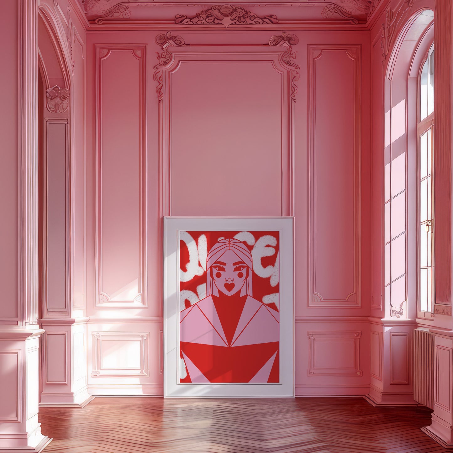 Queen of Hearts Digital Wall Art, Printable Art