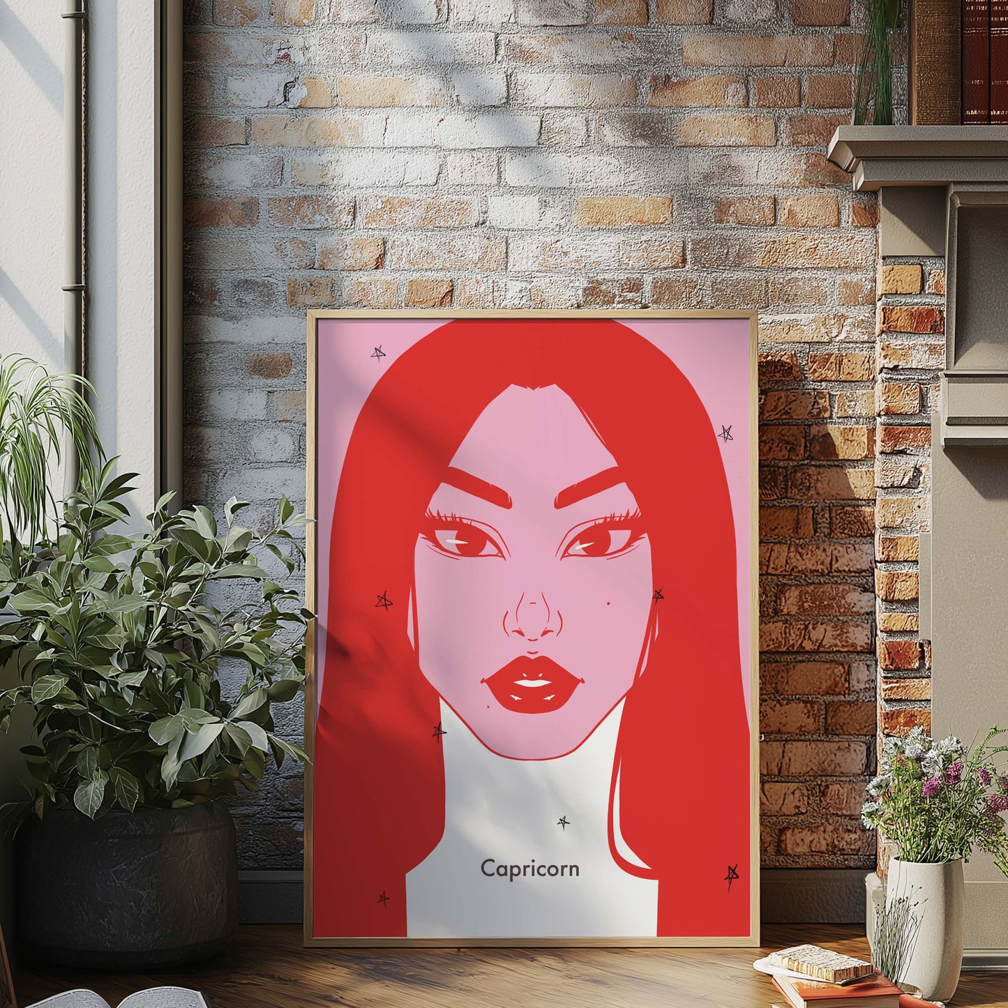 Capricorn Digital Wall Art, Printable Art