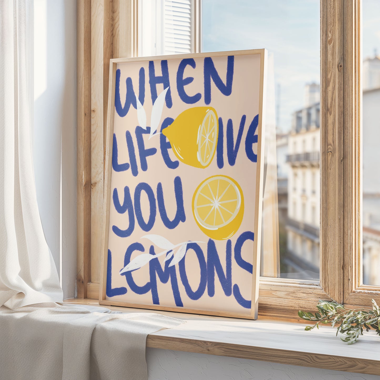 When life gives you lemons, Digital Wall Art, Printable Art