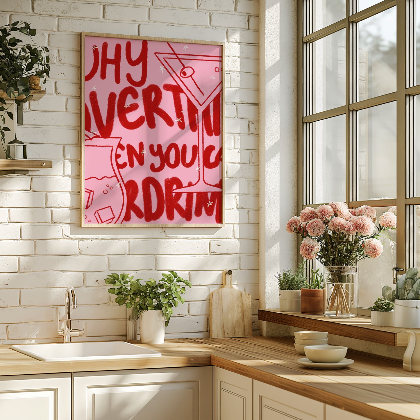 Why overthing when you can overdrink? Digital Wall Art, Printable Art