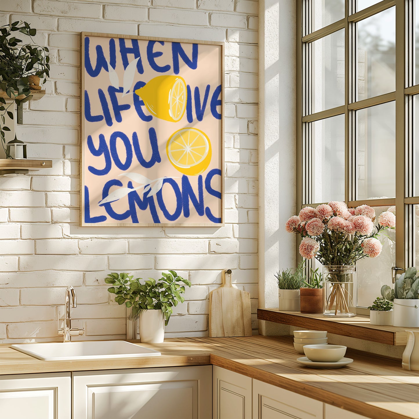 When life gives you lemons, Digital Wall Art, Printable Art