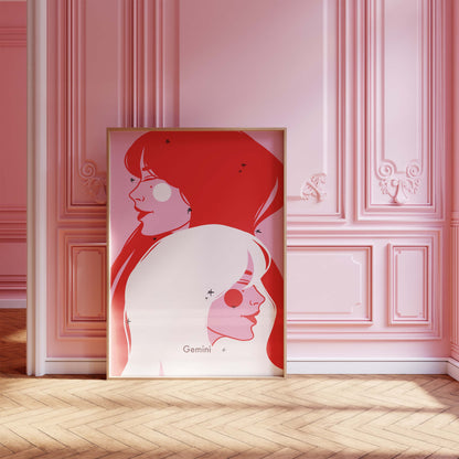 Gemini Digital Wall Art, Printable Art