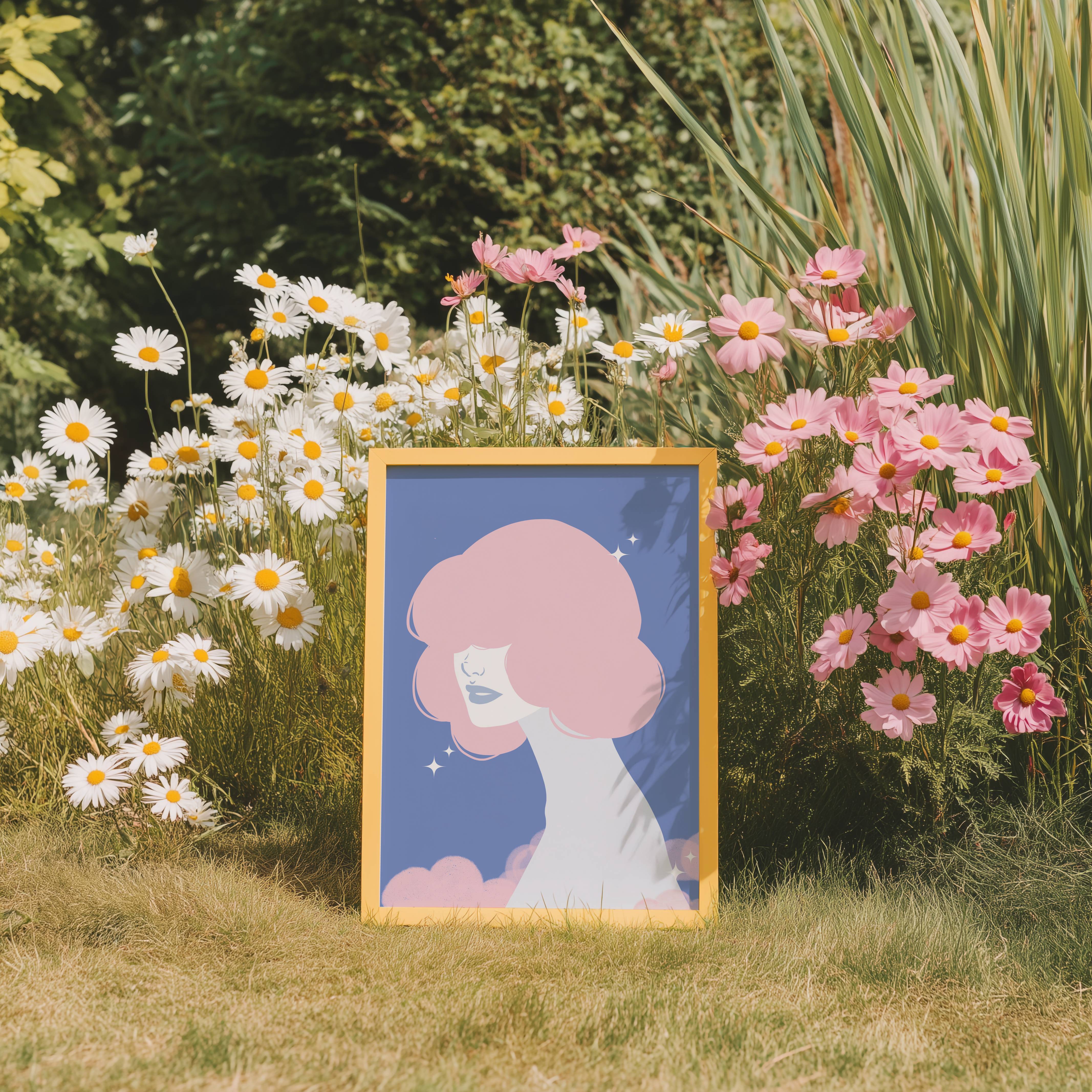 Pink Clouds, digital wall art