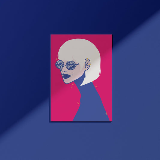 Sunny Days Sunglasses Pink, digital wall art