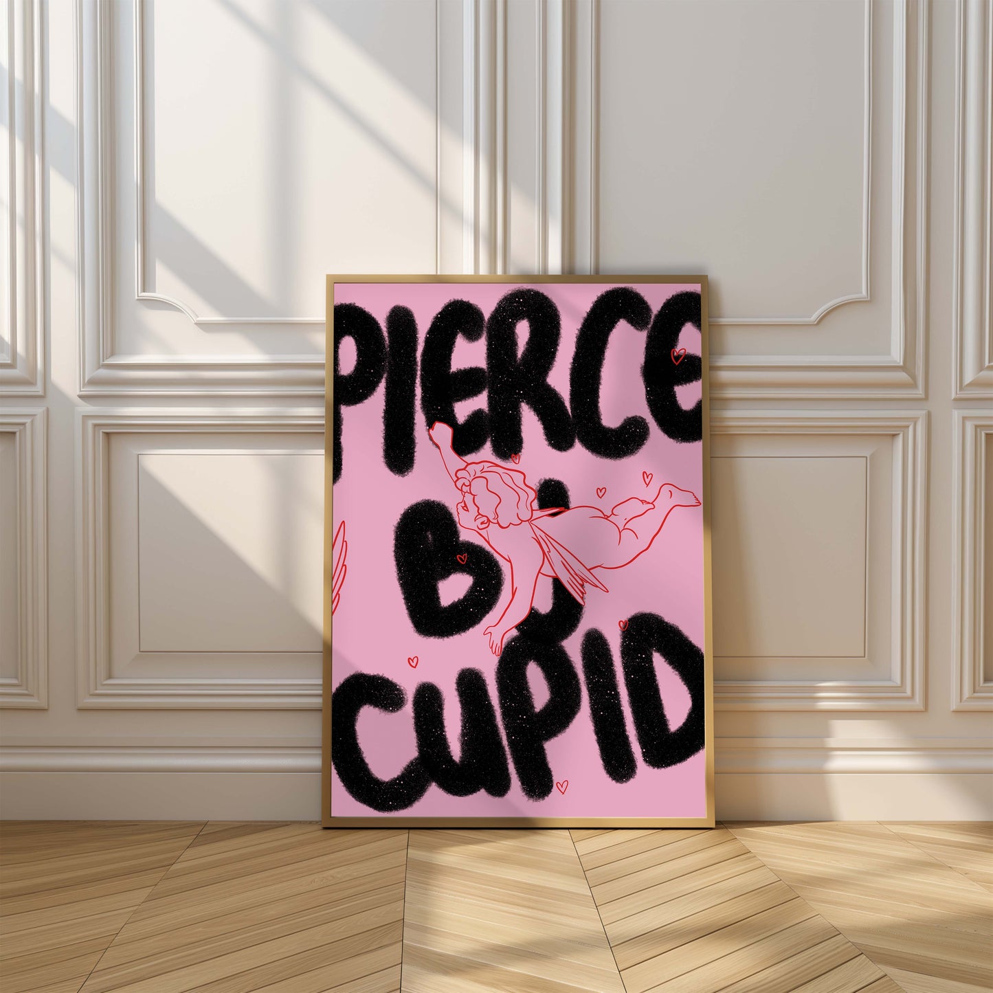 Pierced by Cupid 2, Digital Wall Art, Printable Art