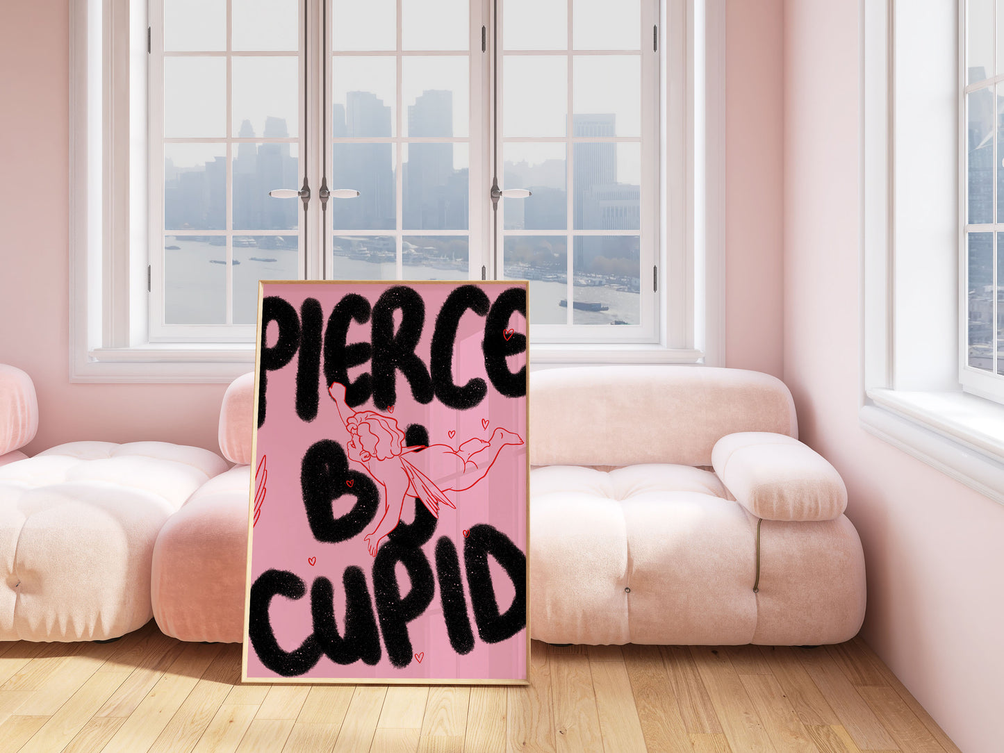 Pierced by Cupid 2, Digital Wall Art, Printable Art