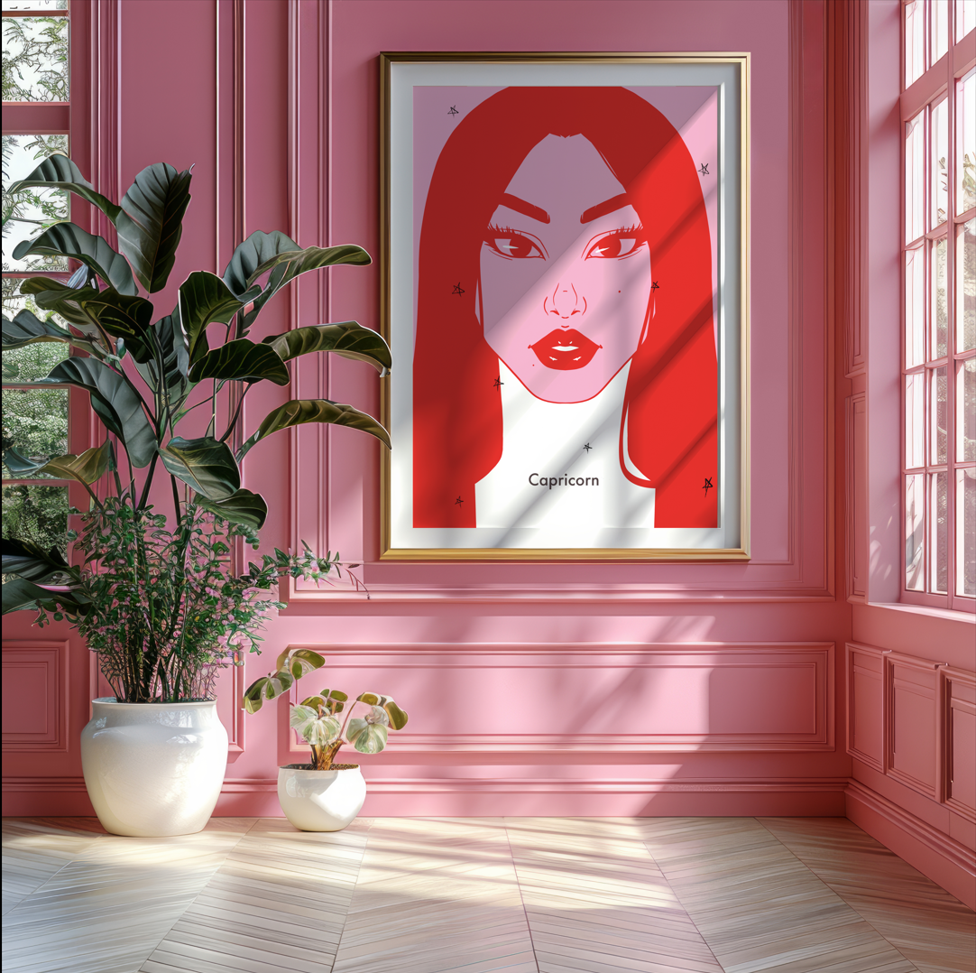 Capricorn Digital Wall Art, Printable Art