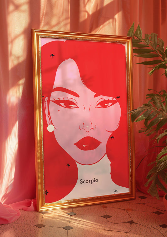 Scorpio Digital Wall Art, Printable Art