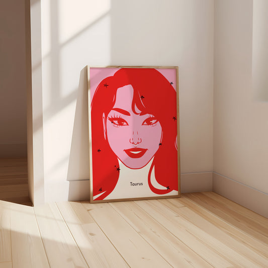 Taurus Digital Wall Art, Printable Art